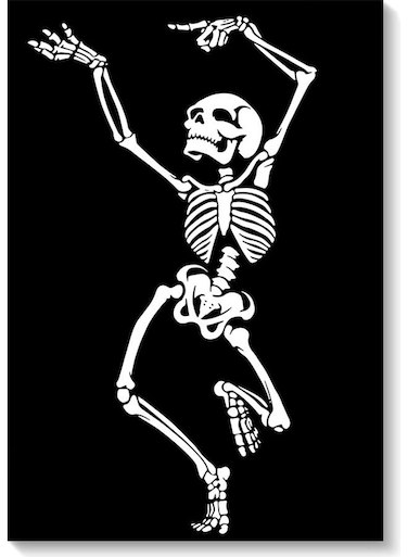 Skeleton Wall Art Multicolour 40x60cm
