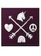 Sugar And Spice Compass Themed Printed MDF Wall Art Purple/White 30x30cm