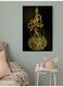 Guitar Calligraphy Themed Wall Art Painting Black/Yellow 40x60cm