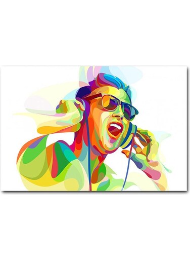 Music Lovers Colorful Wall Art Multicolour 40x60cm