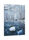 Ice Lake Printed Framed Canvas Wall Art White/Blue/Green 60x80centimeter