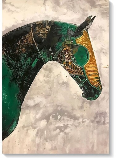 Horse Digital Wall Art Multicolour 40x60cm