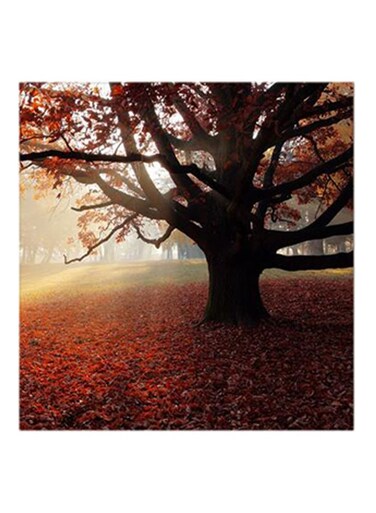 Nature MDF Wall Art Red/White/Brown