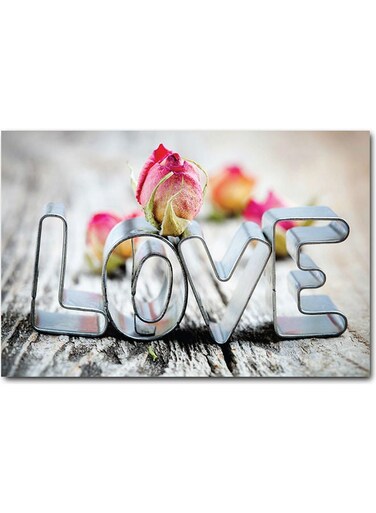 Love Printed Wall Art Multicolour 40x60cm