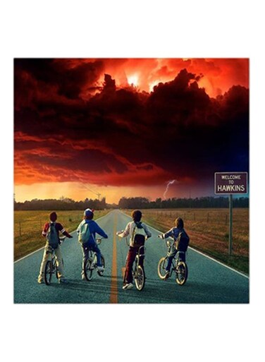 Stranger Things MDF Wall Art Multicolour 30x30centimeter
