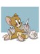 Jerry Themed Decorative Wall Art Blue/Brown/White 30x30cm