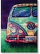 Volkswagen Bus Wall Art Multicolour 40x60cm