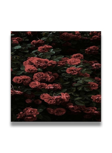 Decorative MDF Wall Art Painting Green/Black/Red 30 x 30cm