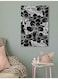 Flowers Black And White Wall Art Multicolour 40x60cm