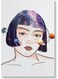 Space Woman Wall Art Multicolour 40x60cm