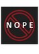 Nope Quote Decorative Wall Art Black/White/Red 30x30cm