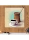 Coffee Lovers Wall Art Painting Beige/Brown/White 30 x 30centimeter