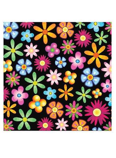 Flowers Themed Printed MDF Wall Art Multicolour 30x30cm