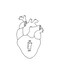 Heart Themed Wall Art White/Black 30x30cm
