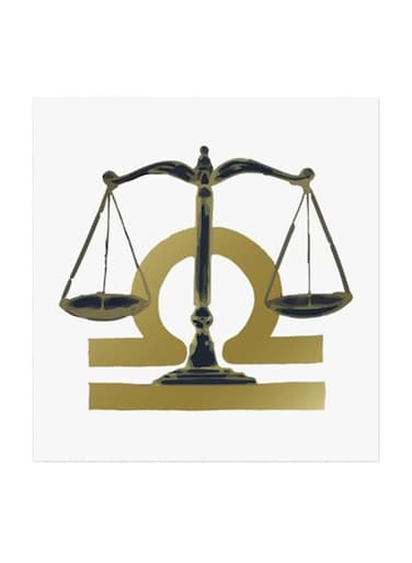 Libra Sign MDF Wall Art Multicolour 30x30cm