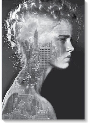 Woman Wall Art Multicolour 40x60cm