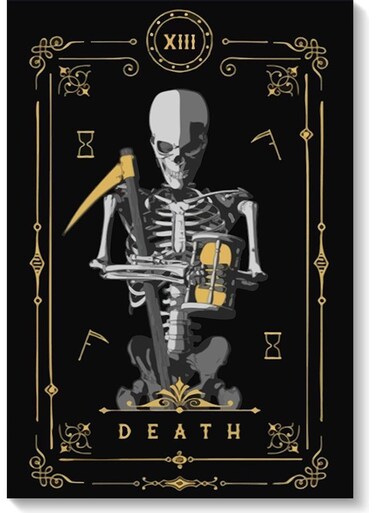 Skeleton Wall Art Multicolour 40x60cm