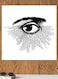 The Eye Themed Wall Art White/Black 30x30cm