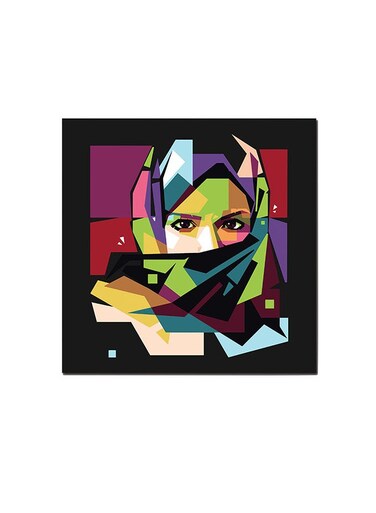 Arabian Woman Pop Art Wall Art Painting Multicolour 30 x 30cm