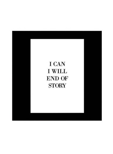 Quote Printed Wall Art Black/White 30x30cm