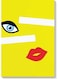 Facial Features Wall Art Multicolour 40x60cm