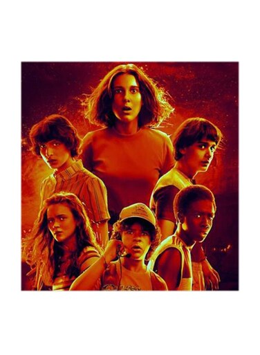 Stranger Things MDF Wall Art Multicolour 30x30centimeter