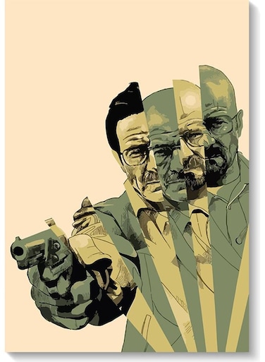 Walter White Breaking Bad Series Wall Art Multicolour 40x60cm