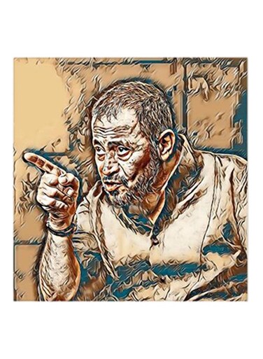 George Wassouf MDF Wall Art Beige/Black/White