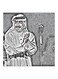 Abdallah Al Rowaished MDF Wall Art Black/White 30x30centimeter