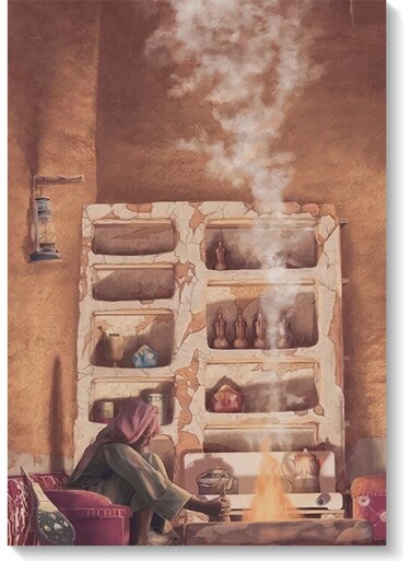 Old Times Themed Wall Art Painting Multicolour 40x60cm