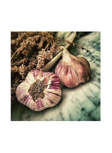 Garlic MDF Wall Art Multicolour 30 X 30
