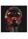 African Beauty Themed Wall Art Black/Gold/Red 30x30cm