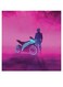 Neon Biker Themed Printed MDF Wall Art Purple/Blue/Black 30x30cm