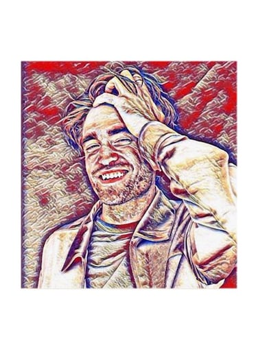 Robert Pattinson MDF Wall Art Multicolour 30x30centimeter