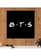 BTS Squad's Logo Wall Art Painting Black/White 30 x 30centimeter