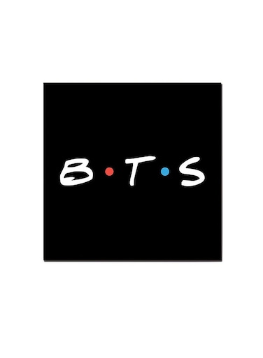 BTS Squad's Logo Wall Art Painting Black/White 30 x 30centimeter