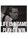 Life Is A Game Printed Wall Art Grey/Black/White 30x30cm
