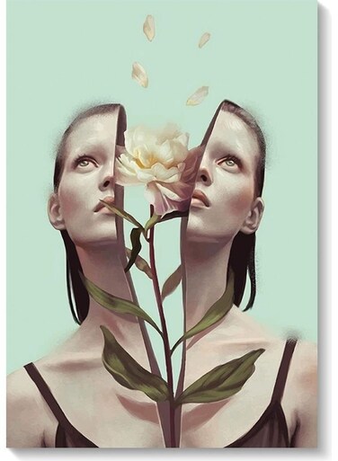 Woman Wall Art Multicolour 40x60cm