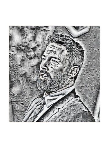 Ben Affleck MDF Wall Art Multicolour 30x30centimeter