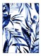 Printed Decorative Wall Art Plate White/Blue 20cm