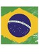 Wooden Themed Wall Art Green/Yellow/Blue 30x30cm