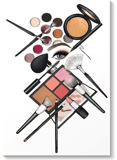 Make Up Wall Art Multicolour 40x60cm