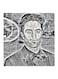 Robert Pattinson MDF Wall Art Painting Black/White 30 x 5 x 30cm