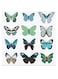 Butterflies Themed Wall Art White/Green/Brown 30x30cm