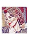 Sherine MDF Wall Art Painting Red/Blue 30 x 5 x 30cm