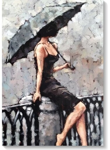 Elegant Woman Wall Art Multicolour 40x60cm