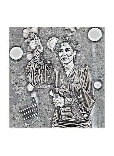 Sherine MDF Wall Art Multicolour 30x30cm