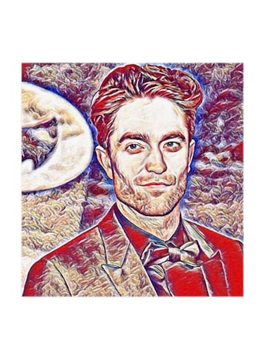 Robert Pattinson MDF Wall Art Multicolour 30x30cm