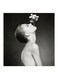 Flower Women MDF Wall Art Black/White 30x30centimeter