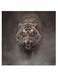 Tiger Themed Wall Art Yellow/Black/Grey 30x30cm